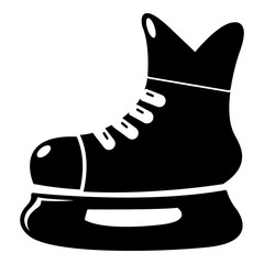 Poster - ice hockey skate icon , simple style