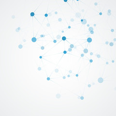 Leinwandbilder - Science molecule and connection structure. Abstract background