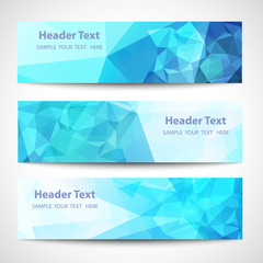 Set of label banner polygon background colorful pattern triangle geometric with space for text and message modern artwork design , vector