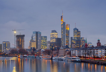 Wall Mural - Frankfurt. Skyscrapers of the city's business center.