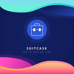 Sticker - Suitcase icon design on modern flat backgro