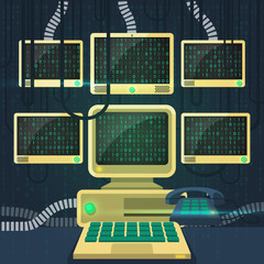 Matrix Flat Illustration