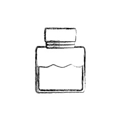 Wall Mural -   uncolored, glass canning jar  doodle over  white   background vector illsutration