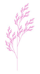 Wall Mural - flat vector computer generated l-system branching fractal - generative art