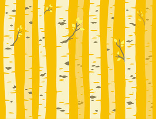 Autumn aspen tree pattern