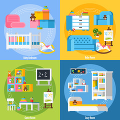 Poster - Baby Room Flat 2x2 Design Concept