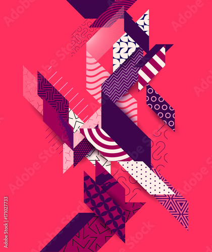 abstrakcyjna-grafika-z-roznymi-wzorkami-i-bordowymi-elementami-na-czerwonym-tle