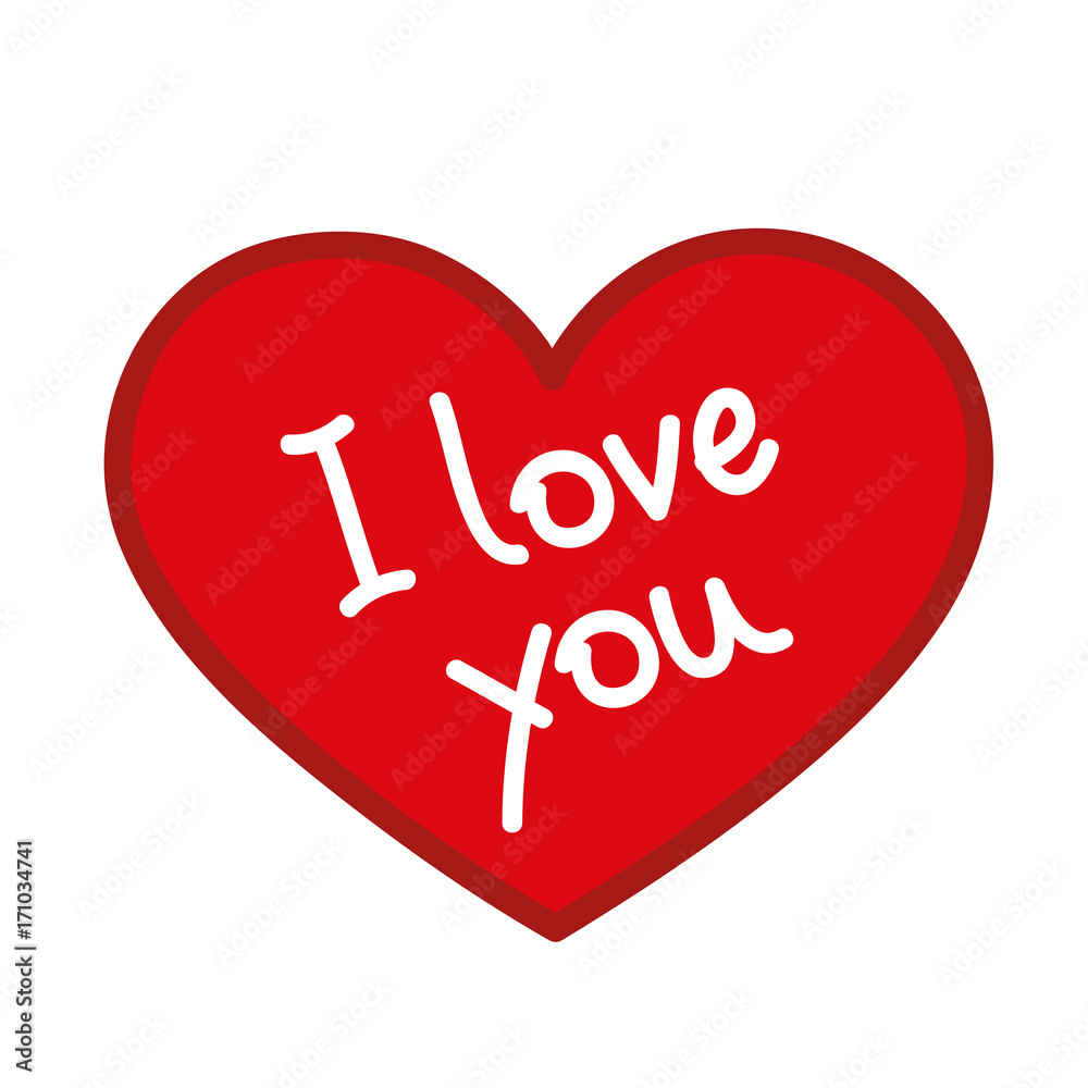 Vetor i love you rotes herz do Stock | Adobe Stock