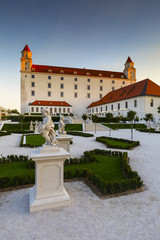 Wall Mural - Reconstructed historical baroque garden in Bratislava castle complex, Slovakia.
