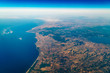 Satellite View Of Planet Earth Horizon