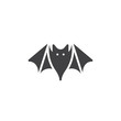 Bat icon vector, filled flat sign, solid pictogram isolated on white. Halloween holiday Symbol, logo illustration