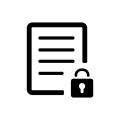 Poster - document and lock (security) icon