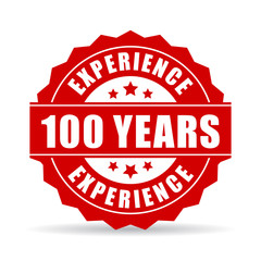 Wall Mural - One hundred years experience vector icon