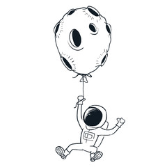 Wall Mural - spaceman keeps for moon