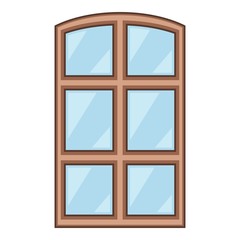 Poster - Wood window frame icon, cartoon style