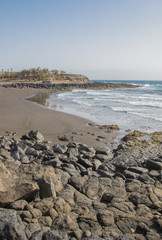 Wall Mural - Rocky cliff, vertical.