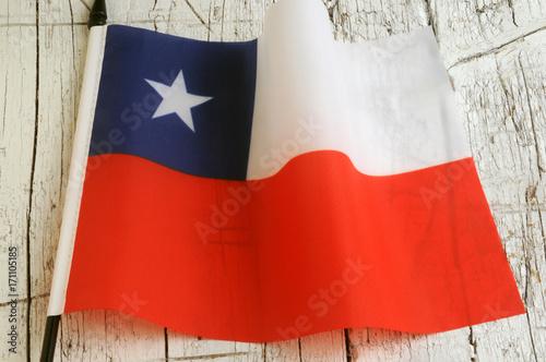 Bandera De Chile Vlajka Cile Bandiera Del Cile Flag Of Chile Flag Chili Flamuri I Kilit La Estrella Solitaria Buy This Stock Photo And Explore Similar Images At Adobe Stock
