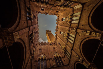 Poster - view from public square of Siena