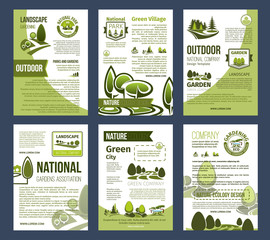 Wall Mural - Ecology posters set for environment design