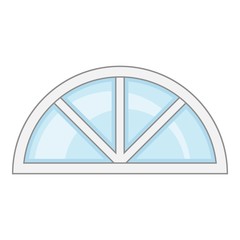Poster - Roof window frame icon, cartoon style