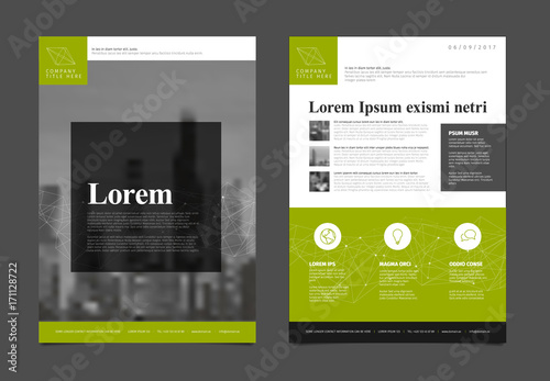 Fotografie, Obraz Modern business corporate brochure flyer design vector template