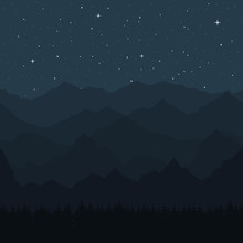 Seamless Background With Mountain Peaks