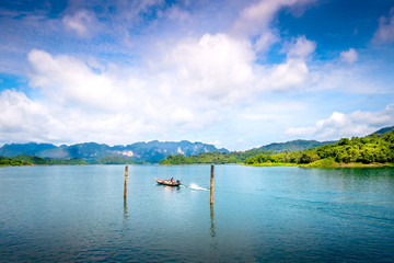 Ratchaprapa Dam and Cheow Larn Lake, Khao Sok  national parks is one of the most beautiful locations in Thailand