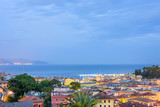 Fototapeta Krajobraz - Beautiful night view to Santa Margherita Ligure city and sea in Italy
