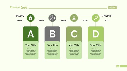 Four Elements Timeline Slide Template