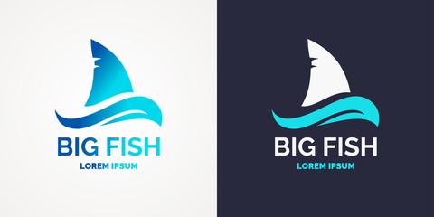 Modern logo for sea fishing.