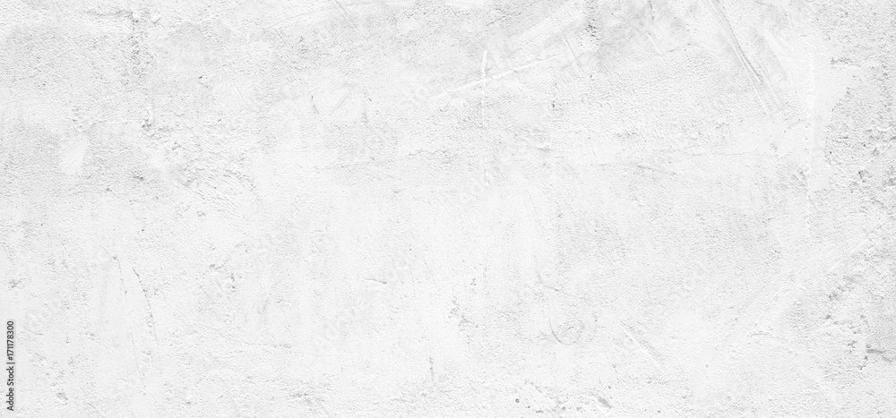 Blank white grunge cement wall texture background, banner, interior design background, banner - obrazy, fototapety, plakaty 