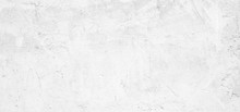 Blank White Grunge Cement Wall Texture Background, Banner, Interior Design Background, Banner