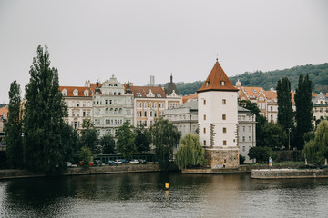 Wall Mural - Vltava river in Prague, Czech Republic at the daytime