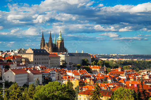 Zdjęcie XXL Praga przy pięknym zmierzchem, republika czech, Europa