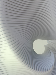 Wall Mural - White stripe pattern futuristic background. 3d render illustration