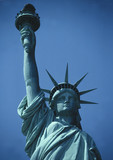 Fototapeta Nowy Jork - Statue of Liberty against blue sky