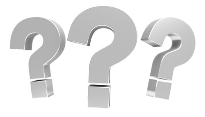 Fototapete - 3D rendering question marks