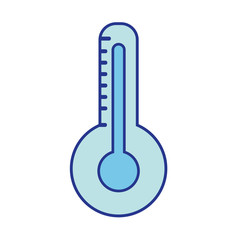 Canvas Print - thermometer measure of temerature and indicator hot instrument vector illustration