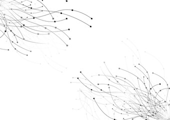 Poster - vector white background abstract technology communication data Science
