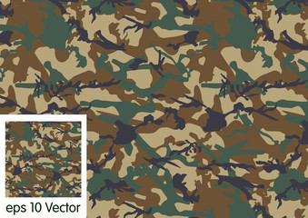 Wall Mural - woodland camouflage pattern