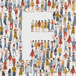 © da_on - Crowd of People in The Shape of Alphabet : Vector Illustration