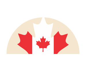 Wall Mural - flag canada maple leafi con image vector