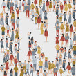 © da_on - Crowd of People in The Shape of Alphabet : Vector Illustration