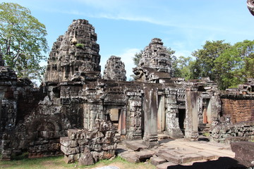 The ruins of an old temple in Cambodia