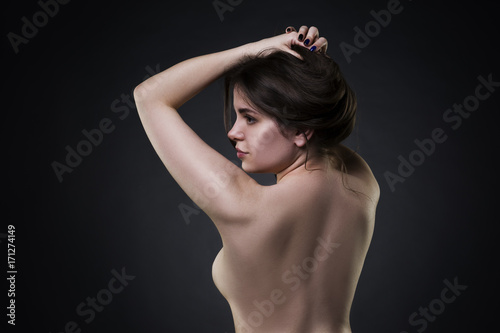 500px x 334px - Art nude, naked body, sexy woman on black background - Buy ...