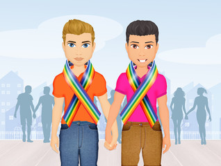 Poster - illustration of gay pride