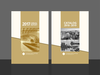 Cover design for annual report and business catalog, magazine, flyer or booklet. Brochure template layout. A4 cover vector EPS-10 sample image with Gradient Mesh.