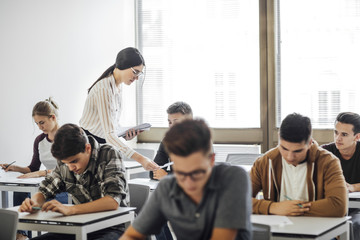 Wall Mural - Teacher Giving Out Exam