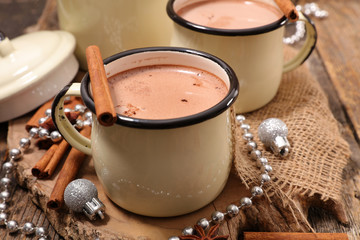 Poster - hot chocolate with cinnamon stick