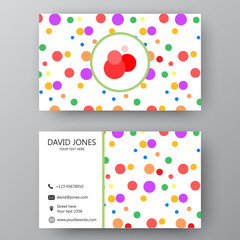 Modern presentation card with company logo. Vector business card template. Visiting card for business and personal use.  Vector illustration design.